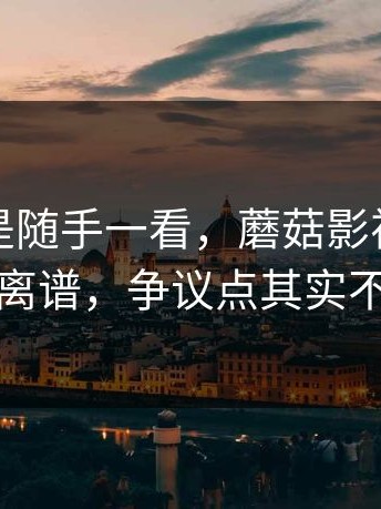 本来只是随手一看，蘑菇影视官网后劲大得离谱，争议点其实不止一个