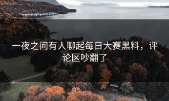 一夜之间有人聊起每日大赛黑料，评论区吵翻了