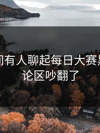 一夜之间有人聊起每日大赛黑料，评论区吵翻了
