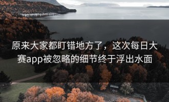 原来大家都盯错地方了，这次每日大赛app被忽略的细节终于浮出水面