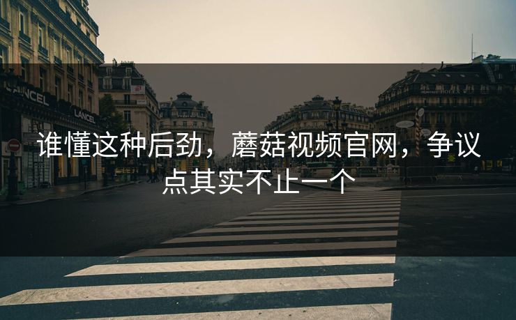 谁懂这种后劲，蘑菇视频官网，争议点其实不止一个