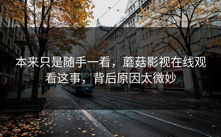 本来只是随手一看，蘑菇影视在线观看这事，背后原因太微妙
