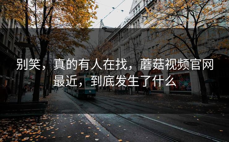 别笑,真的有人在找,蘑菇视频官网最近,到底发生了什么 别笑,真的有人在找,蘑菇视频官网最近,到底发生了什么